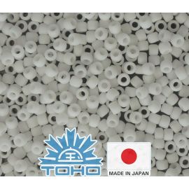 TOHO® Seed Beads Opaque-Frosted White TR-11-41F 11/0 (2,2 mm) 10 g.