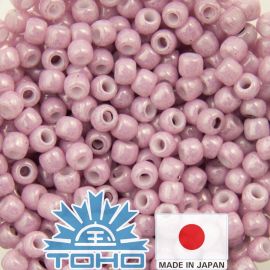 TOHO® sēklu pērles necaurspīdīgi spīdīgi gaiši gaiši violeta 11/0 (2,2 mm) 10 g.