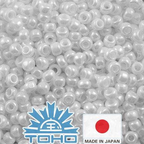 TOHO® seemnehelmed läbipaistmatu läikega valge TR-11-121 11/0 (2,2 mm) 10 g. TR-11-121