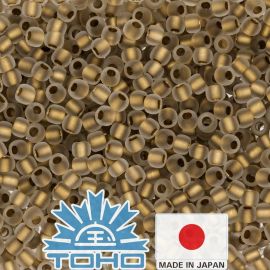 TOHO® Biseris Gold-Lined Frosted Crystal TR-11-989FM 11/0 (2,2 mm) 10 g. TR-11-989FM