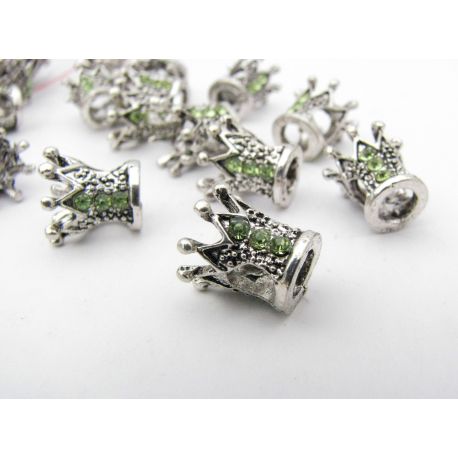 Spacer – bead "Crown" 10x10 mm, 1 pcs. II0243