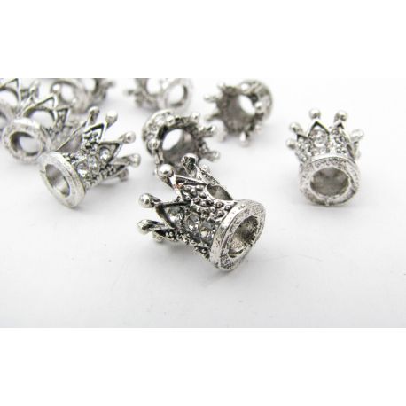 Spacer – bead "Crown" 10x10 mm, 1 pcs. II0244