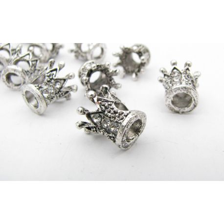Spacer - Perle "Crown" 10x10 mm, 1 Stck. II0244