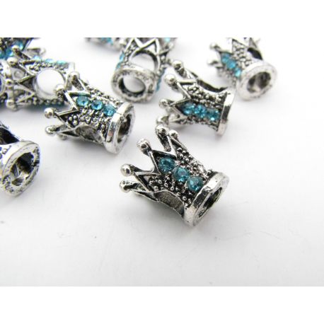 Spacer – bead "Crown" 10x10 mm, 1 pcs. II0245