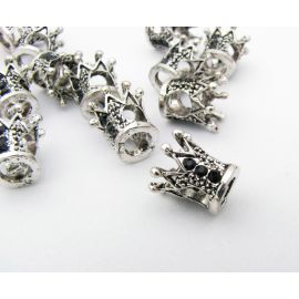 Spacer – bead "Crown" 10x10 mm, 1 pcs. II0248