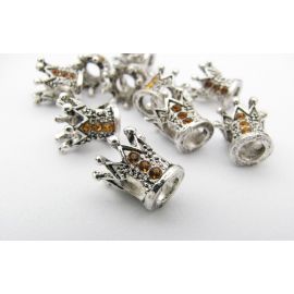 Spacer – bead "Crown" 10x10 mm, 1 pcs. II0249