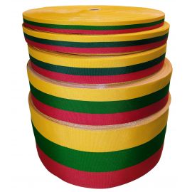 Litauischer nationaler dreifarbiger Streifen, 100 mm breit, 1 m