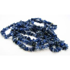 Natural Sodalite chippings 5-3x2-1 mm. , 1 thread