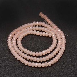 Стеклянные бусины 4х3 мм., 1 нитка