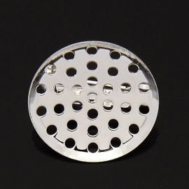 Brooch clasp with perforated detail details 15 mm. 2 pcs, 1 bag