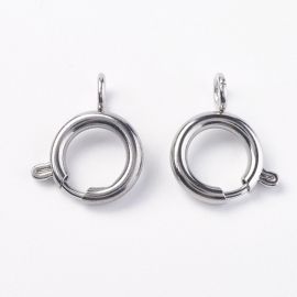 Nerūsējošā tērauda 304 kaklarotas aizdare 16,5x13,5x2,5 mm. 2 gab., 1 maiss MD2185