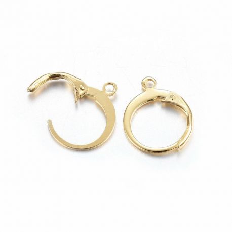 Серьги-крючки из нержавеющей стали 304 14,5х12х2 мм. 2 пары, 1 сумка MD2201