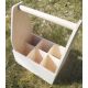 Wooden box with handle for beer 32x24,5x12 cm MED0038