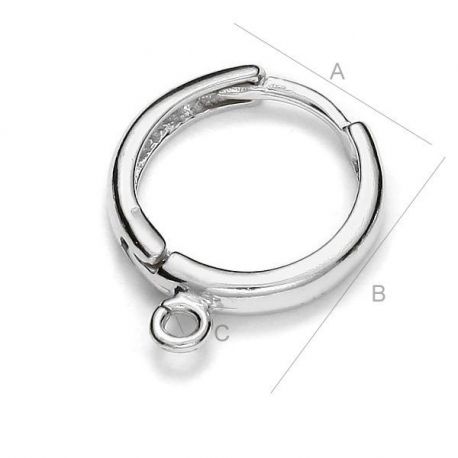 Ohrhaken 925 17x15 mm. 1 Paar SID0099