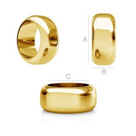 Gold-plated spacer - ring 925 8.3x3.5 mm. 1 pcs. SID0090