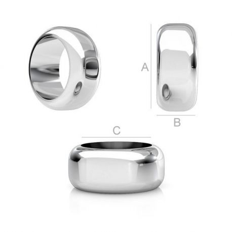 Distanzring 925 9x4 mm. 2 Stk., 1 Beutel SID0089