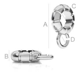 Kulona turētājs 925 10x2,4 mm. 2 gab., 1 soma SID0105