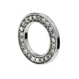 Кулон-кольцо с кристаллами 925 14х9 мм. 1 шт.