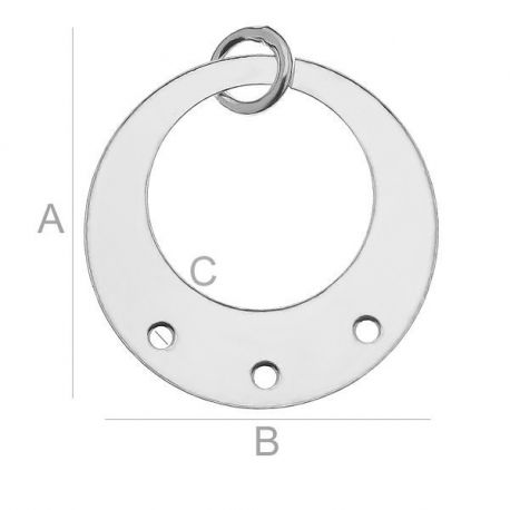 Lingikonnektorid 925 18x17 mm. 1 tk SID0085