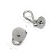 Cliprohlinge für halbgebohrte Perle 925 17x6 mm. 1 Paar SID0093