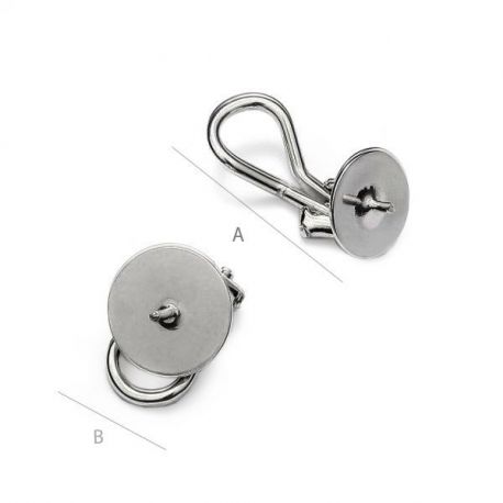 Cliprohlinge für halbgebohrte Perle 925 17x6 mm. 1 Paar SID0093