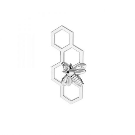 Pendant - connectors "Bee honeycomb" 925 17x8 mm. 1 pcs. SID0098