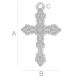 Anhänger "Kreuz" 925 33x22 mm. 1 Stück. SID0083