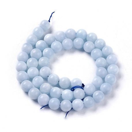 Natural Aquamarine beads 8-8.5 mm., 1 strand AK1674