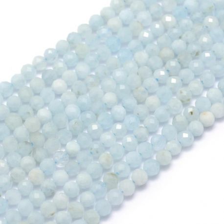 Natural Aquamarine beads 2-2.5 mm., 1 strand AK1678
