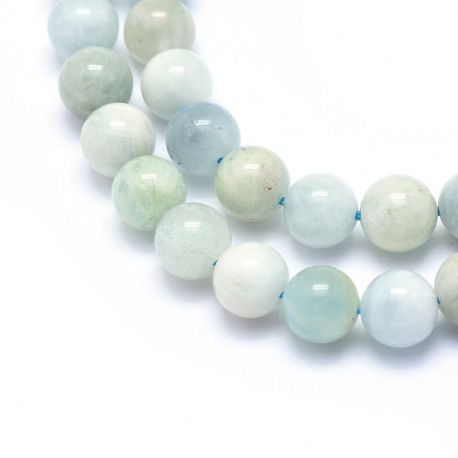 Natural Aquamarine beads 8-8.5 mm., 1 strand AK1656