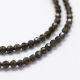Dabiskās Obsidiana pērlītes 2 mm., 1 dzīsla AK1708