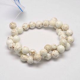 Dabīgā magnezīta krelles 10 mm, 1 vītne