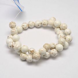 Natural magnesite beads 10 mm, 1 thread