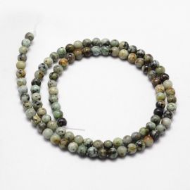 Natürliche afrikanische türkisfarbene Perlen 10 mm, 1 Strang