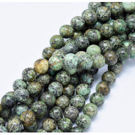 Dabiskas Āfrikas tirkīza pērles 10 mm., 1 dzīsla