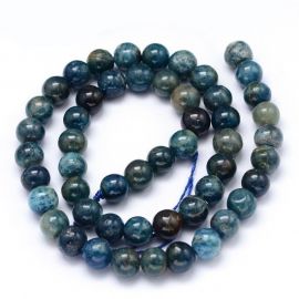 Natürliche Apatito-Perlen 8,5 mm, 1 Strang bläulich-blau-blau