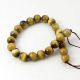 Natural Beads of the Tiger Eye 10 mm., 1 strand AK1699