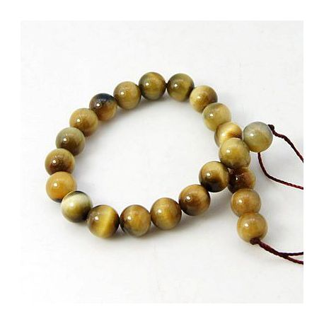 Natural Beads of the Tiger Eye 10 mm., 1 strand AK1699