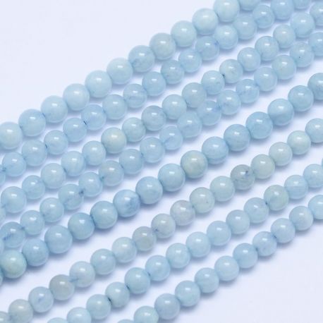 Natural Aquamarine beads 4 mm., 1 strand AK1681