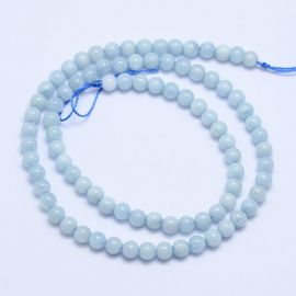 Natural Aquamarine beads 4 mm., 1 strand 