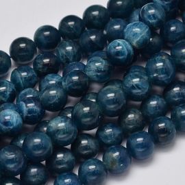 Natürliche Apatito-Perlen 89 mm, 1 Strang bläuliche Farbe