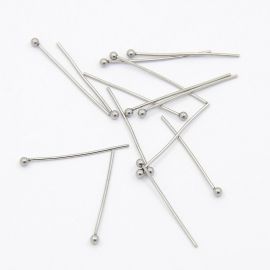 Stainless steel 304 pins with bubble 25x0.7 mm. 25 pcs, 1 pouch MD2210