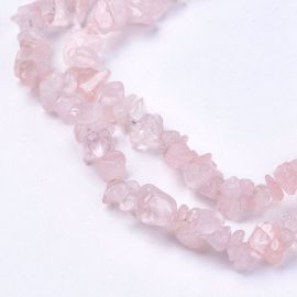 Natural Pink Quartz Rubble 10-4x6-4x4-2 mm., 1 strand
