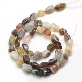 Dabīgās Botswanos Agate krelles 12-8x12x8 mm., 1 dzīsla