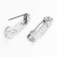 Stainless steel 304 brooch clasp 19x5x4.5 mm. 4 pcs, 1 bag MD2209