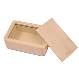 Wooden box for USB storage 10x7,5x3.5 cm MED0047