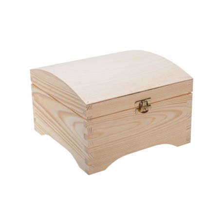Wooden box - chest with clasp 20x20x13 cm MED0044