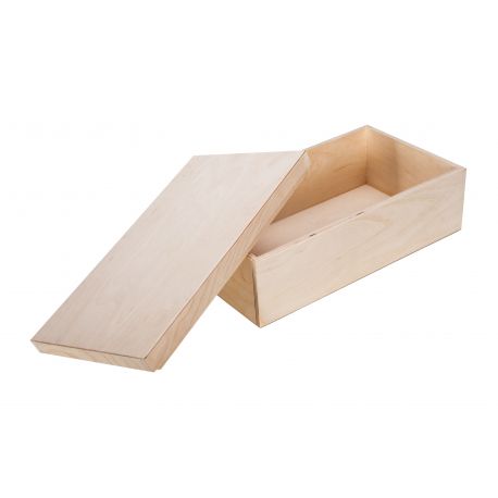 Деревянный ящик со съемной крышкой 36х19х12 см MED0043