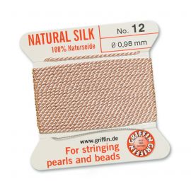 GRIFFIN silk thread with needle No.12 0.98 mm., 1 roll