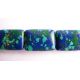 Synthetic turquoise beads blue rectangular 13x18mm